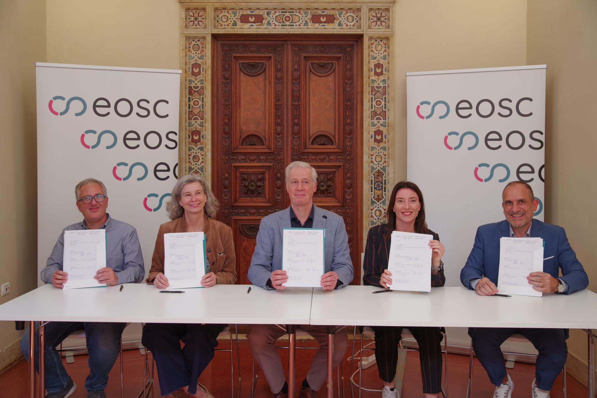 eosc marine coordinator signs MoU with 3 HE projects and EOSC Association photo